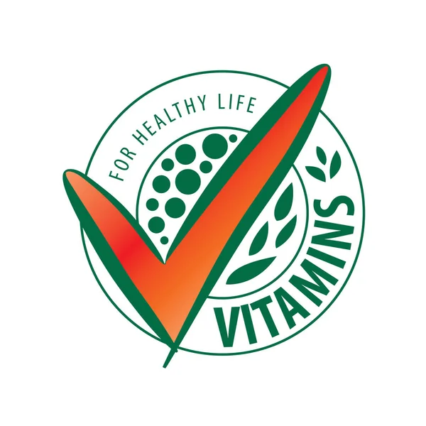 Vektor logo vitaminok — Stock Vector