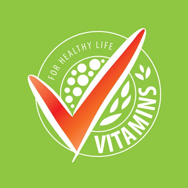 Vetor logotipo vitaminas — Vetor de Stock