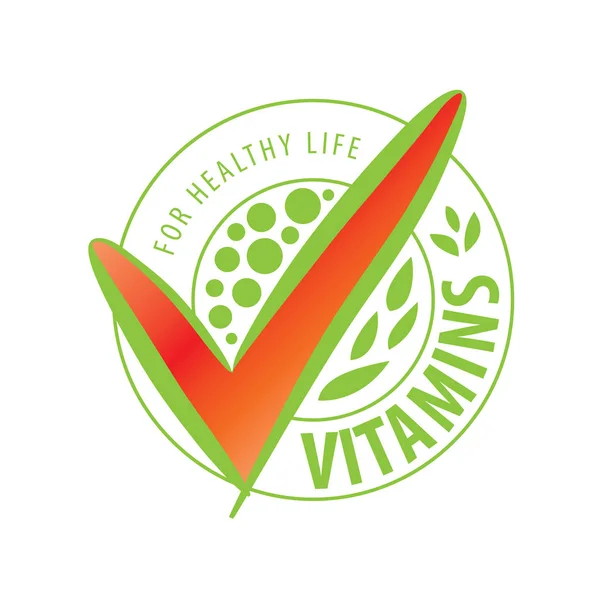 Vitamines logo vectoriel — Image vectorielle