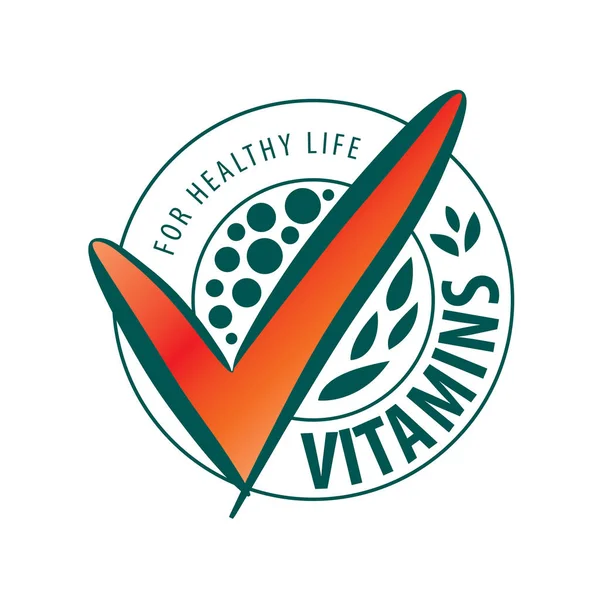 Vektor logo vitaminok — Stock Vector