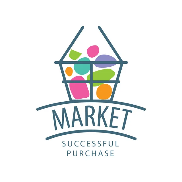 ベクトルのロゴの市場 — ストックベクタ
