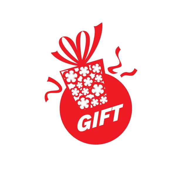 Vector logo caja con regalos — Archivo Imágenes Vectoriales