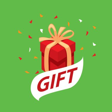 vektör logo kutusu hediyeler ile
