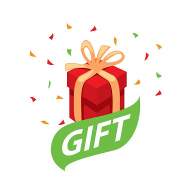 vektör logo kutusu hediyeler ile