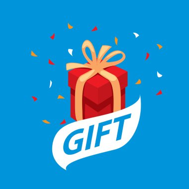 vektör logo kutusu hediyeler ile