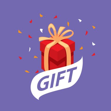 vektör logo kutusu hediyeler ile