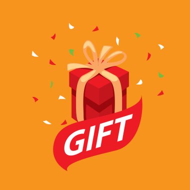 vektör logo kutusu hediyeler ile