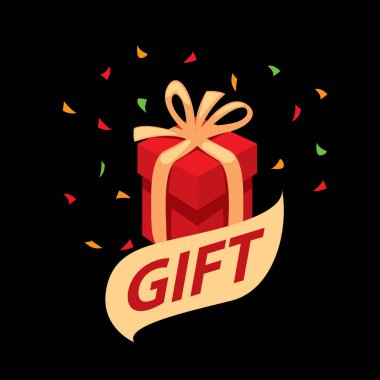 vektör logo kutusu hediyeler ile