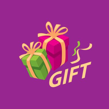 vektör logo kutusu hediyeler ile