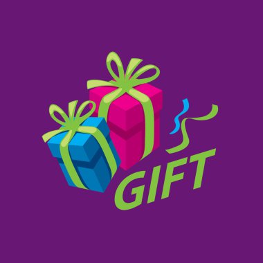 vektör logo kutusu hediyeler ile