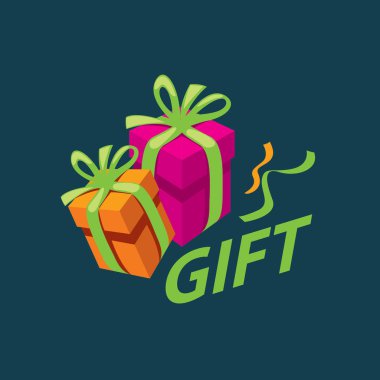vektör logo kutusu hediyeler ile