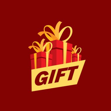 vektör logo kutusu hediyeler ile