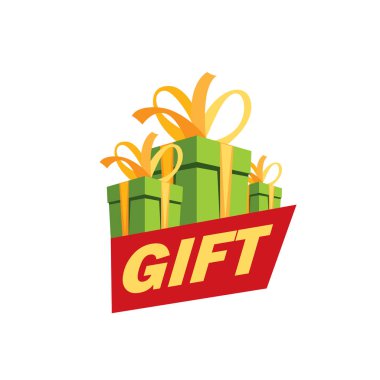 vektör logo kutusu hediyeler ile