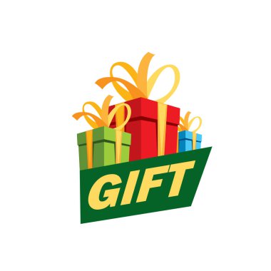 vektör logo kutusu hediyeler ile