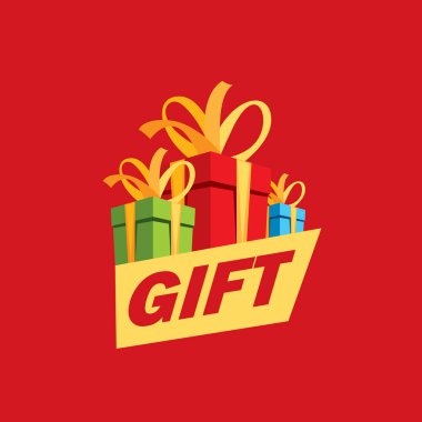 vektör logo kutusu hediyeler ile