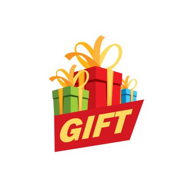 vektör logo kutusu hediyeler ile