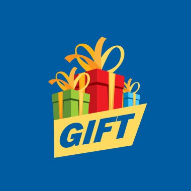 vektör logo kutusu hediyeler ile