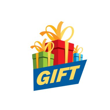 vektör logo kutusu hediyeler ile
