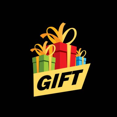 vektör logo kutusu hediyeler ile