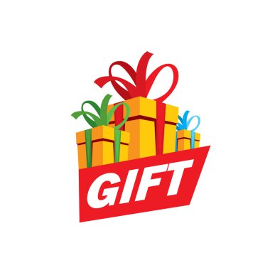 vektör logo kutusu hediyeler ile
