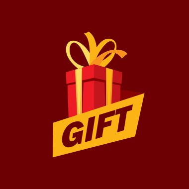 vektör logo kutusu hediyeler ile