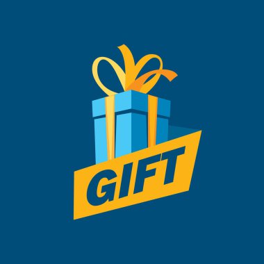 vektör logo kutusu hediyeler ile