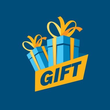 vektör logo kutusu hediyeler ile