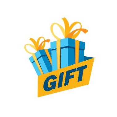 vektör logo kutusu hediyeler ile