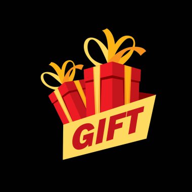 vektör logo kutusu hediyeler ile