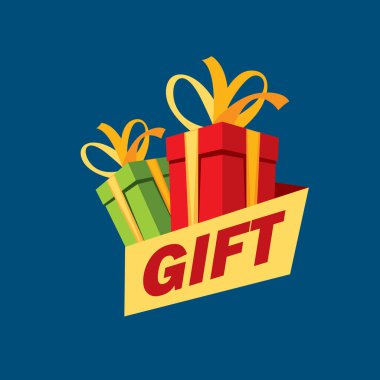 vektör logo kutusu hediyeler ile