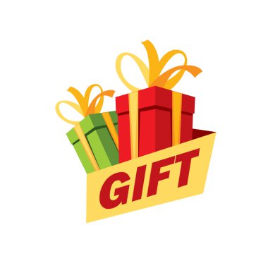 vektör logo kutusu hediyeler ile