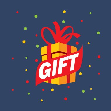 vektör logo kutusu hediyeler ile