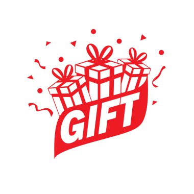 vektör logo kutusu hediyeler ile