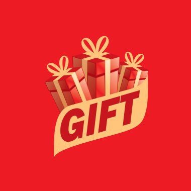 vektör logo kutusu hediyeler ile