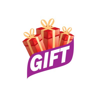 vektör logo kutusu hediyeler ile
