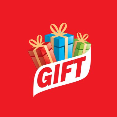 vektör logo kutusu hediyeler ile