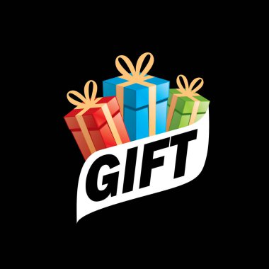 vektör logo kutusu hediyeler ile