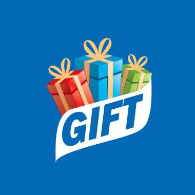 vektör logo kutusu hediyeler ile