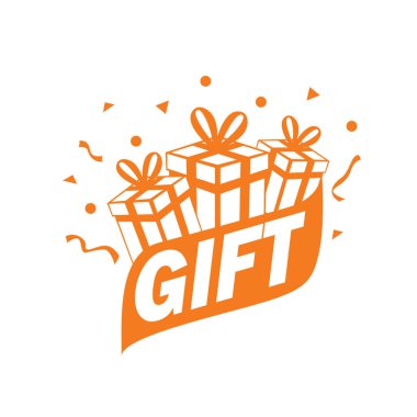 vektör logo kutusu hediyeler ile