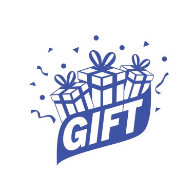 vektör logo kutusu hediyeler ile