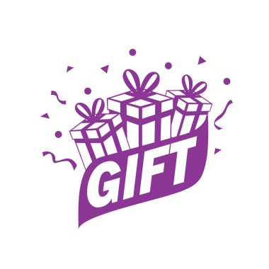 vektör logo kutusu hediyeler ile