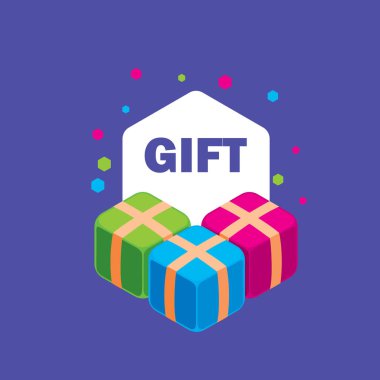 vektör logo kutusu hediyeler ile
