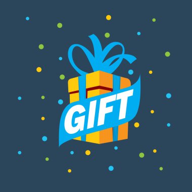 vektör logo kutusu hediyeler ile