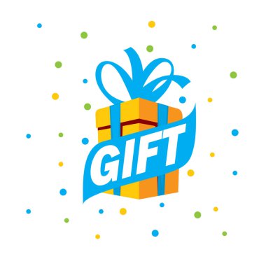 vektör logo kutusu hediyeler ile