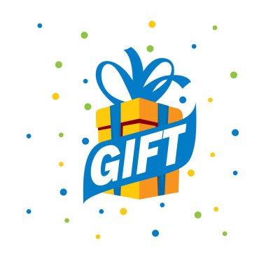 vektör logo kutusu hediyeler ile