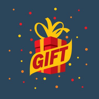 vektör logo kutusu hediyeler ile