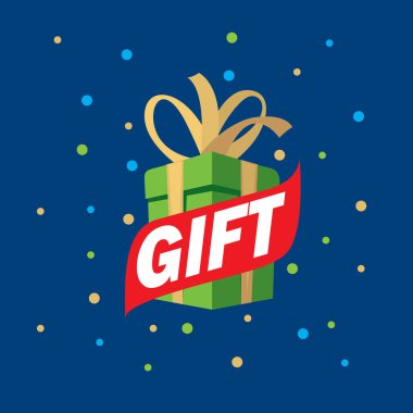vektör logo kutusu hediyeler ile