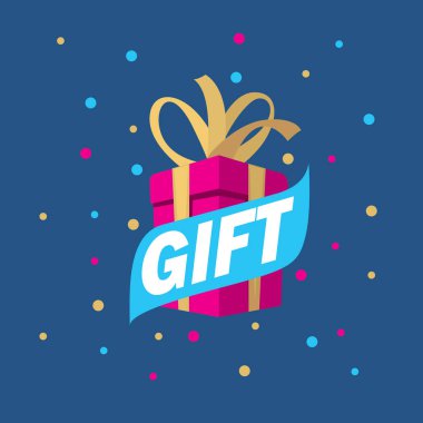 vektör logo kutusu hediyeler ile