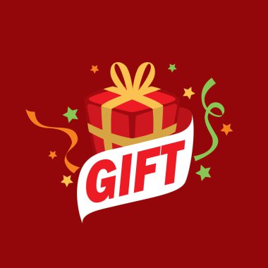 vektör logo kutusu hediyeler ile