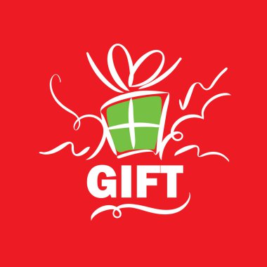 vektör logo kutusu hediyeler ile